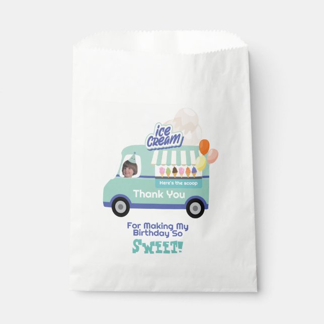 Ice Cream You Scream Birthday Favour Bag (Front)
