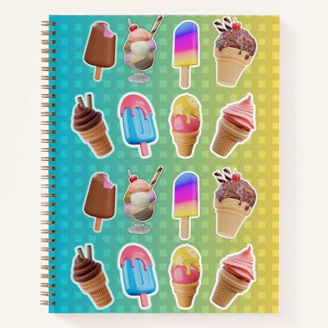 Ice Creams and Popsicles Notebook (Front)