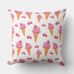 Ice creams & cherries cushion