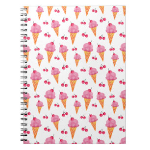 Ice creams & cherries notebook