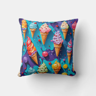 Ice Creams Colourful Art Cushion