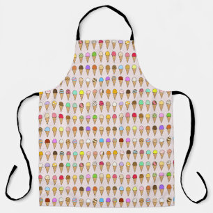 "Ice Creams of Many Flavors" Pattern Apron