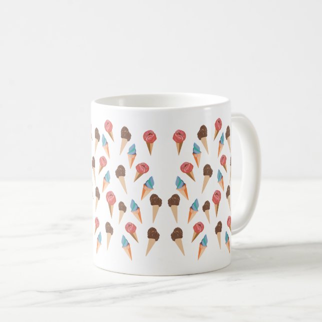Ice Creams Pattern Coffee Mug (Front Right)