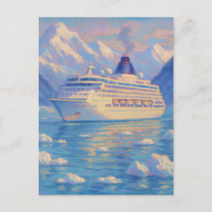 Ice Cruise - Pastel Painting Style Art Postcard