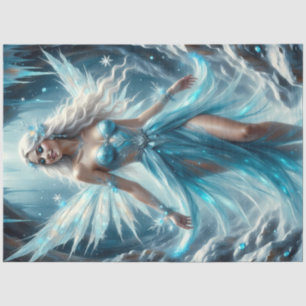 Ice Crystal Fairy Decoupage Paper – Winter Fairy 
