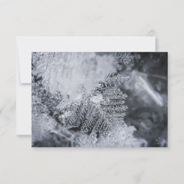 Ice Crystal Nature Photo Card (Front)