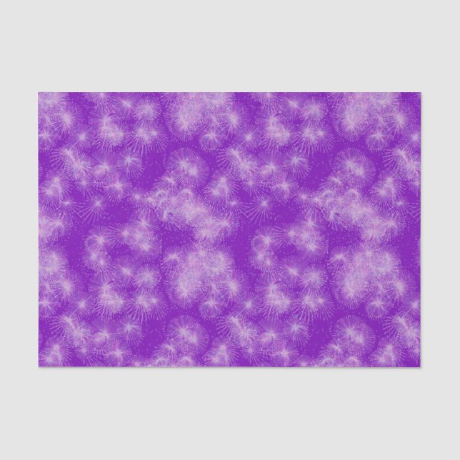 Ice crystal starbursts - deep purple tissue paper (Front)