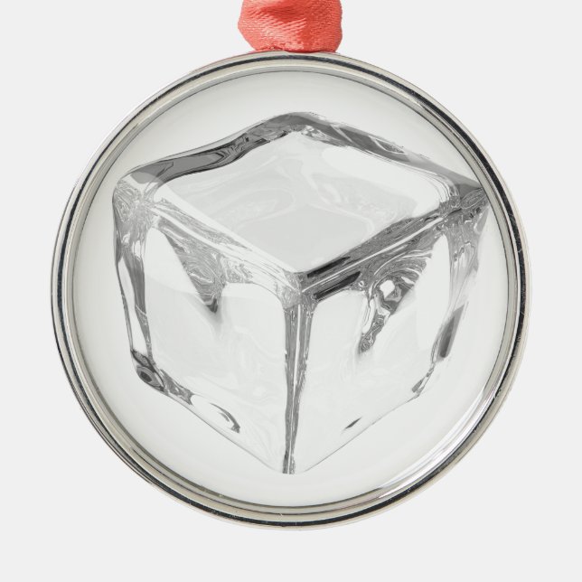 Ice cube metal ornament (Front)