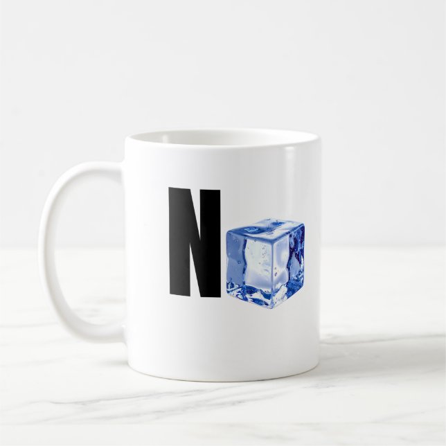 Ice Cube Minimalist Cool Funny Design Coffee Mug (Left)