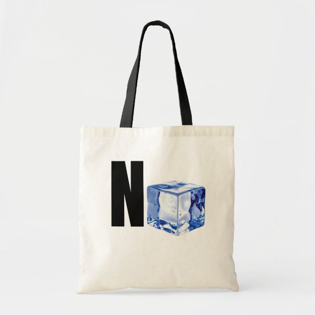 Ice Cube Minimalist Cool Funny Design Tote Bag (Front)