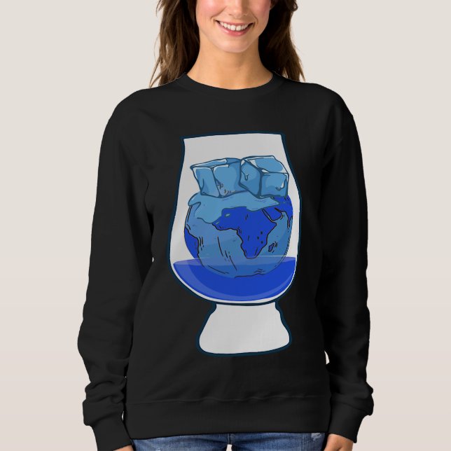 Ice Cubes Earth Ocean Sweatshirt (Front)