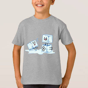 ice cubes icy cube water slipping stack melt cold T-Shirt