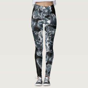 Ice cubes melting on edge of image leggings