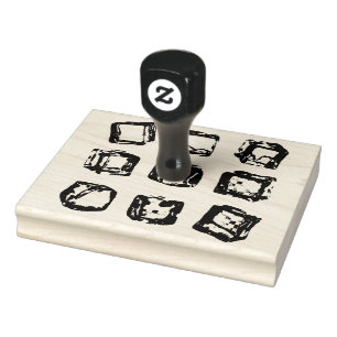 Ice cubes vector design rubber stamp