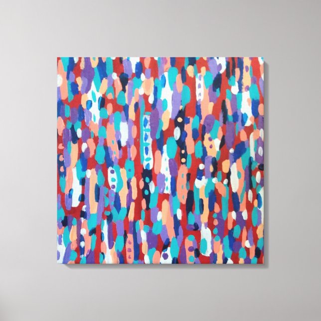 Ice Dance Abstract Canvas Print (Front)