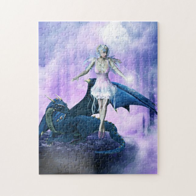Ice Dragon Fairy Jigsaw Puzzle (Vertical)