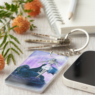 Ice Dragon Fairy Key Ring