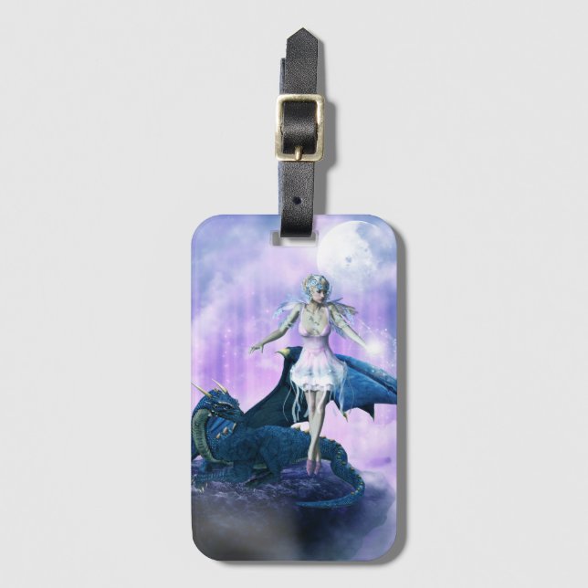 Ice Dragon Fairy Luggage Tag (Front Vertical)
