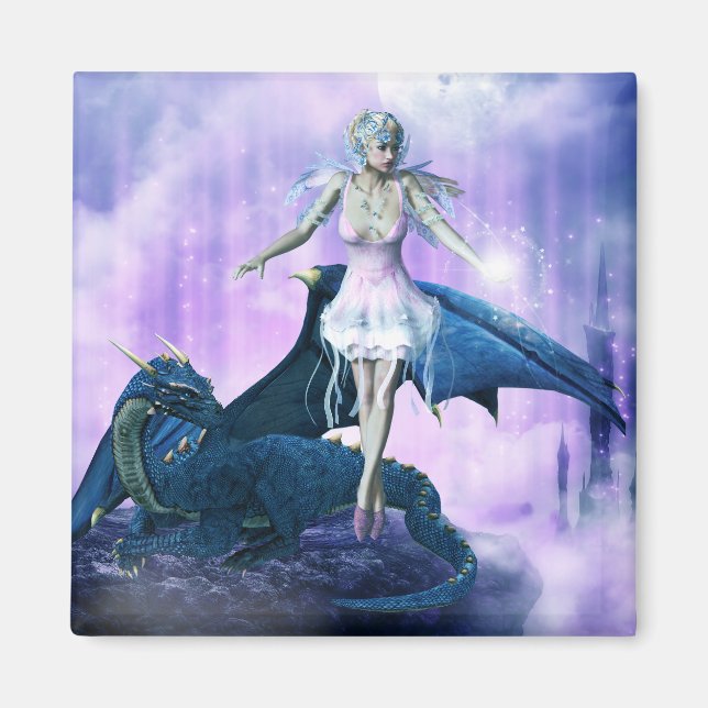 Ice Dragon Fairy Magnet (Front)