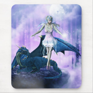 Ice Dragon Fairy Mouse Pad