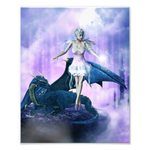 Ice Dragon Fairy Photo Print