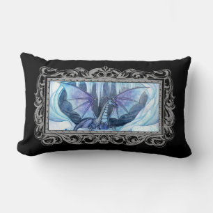 Ice Dragon Fantasy Art Throw Pillow