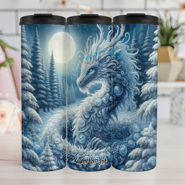  Ice Dragon in Winter Forest Thermal Tumbler (Creator Uploaded)