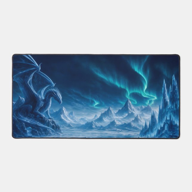 Ice Dragon of the Aurora Citadel Desk Mat (Front)