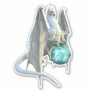 Ice Dragon Snow Winter Glass Sphere