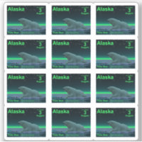 Ice Edge Polar Bear - Alaska Postage Sticker