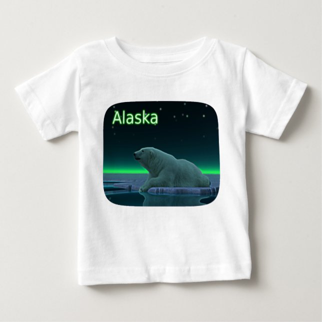 Ice Edge Polar Bear Baby T-Shirt (Front)