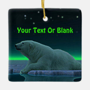 Ice Edge Polar Bear Ceramic Ornament