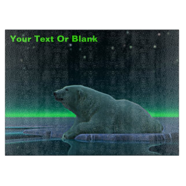 Ice Edge Polar Bear Cutting Board (Front)