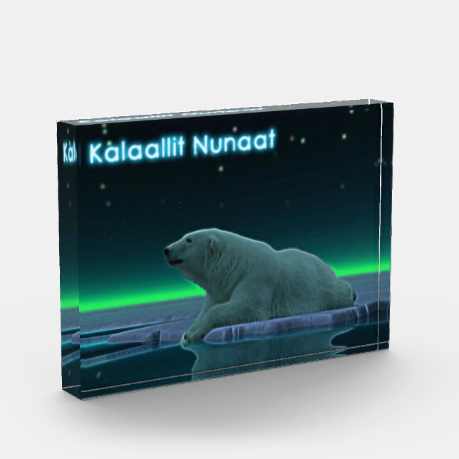 Ice Edge Polar Bear - Greenland Photo Block (Left)