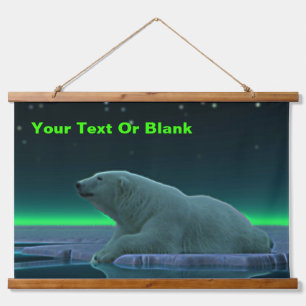 Ice Edge Polar Bear Hanging Tapestry