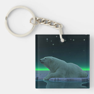 Ice Edge Polar Bear Key Ring