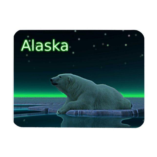 Ice Edge Polar Bear Magnet (Horizontal)