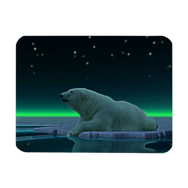 Ice Edge Polar Bear Magnet (Horizontal)
