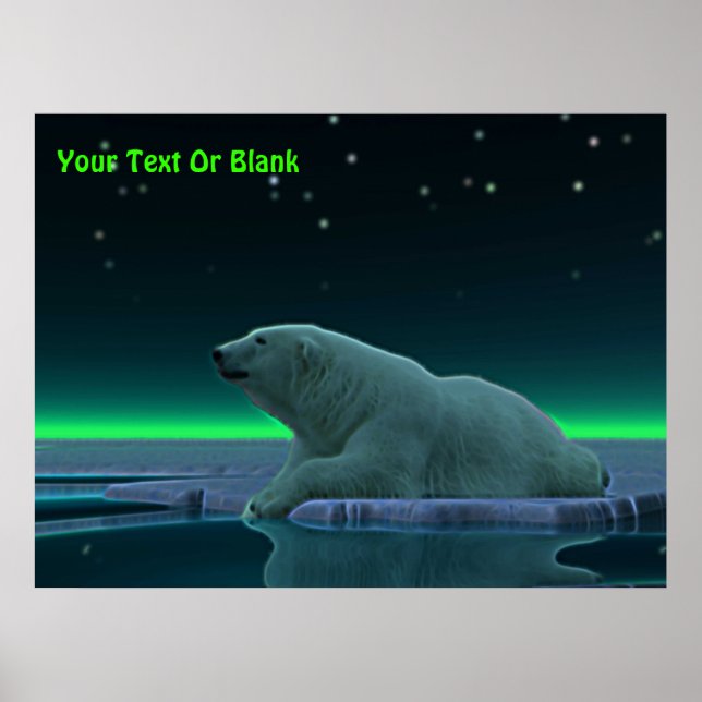 Ice Edge Polar Bear Poster (Front)