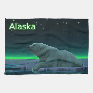 Ice Edge Polar Bear Tea Towel