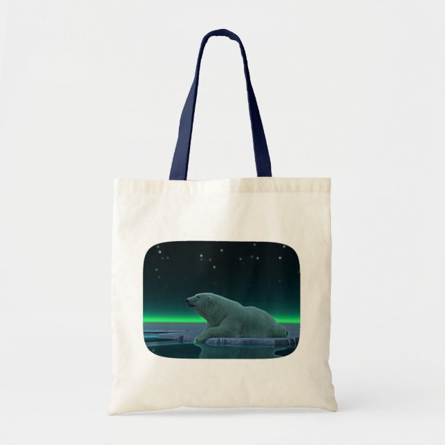 Ice Edge Polar Bear Tote Bag (Front)
