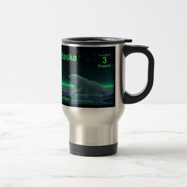 Ice Edge Polar Bear Travel Mug (Right)