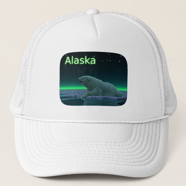 Ice Edge Polar Bear Trucker Hat (Front)