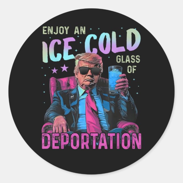 ICE Enjoy an Ice Cold Classic Round Sticker (Front)