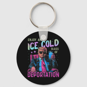 Ice Enjoy An Ice Cold Gl Of Deportation Key Ring