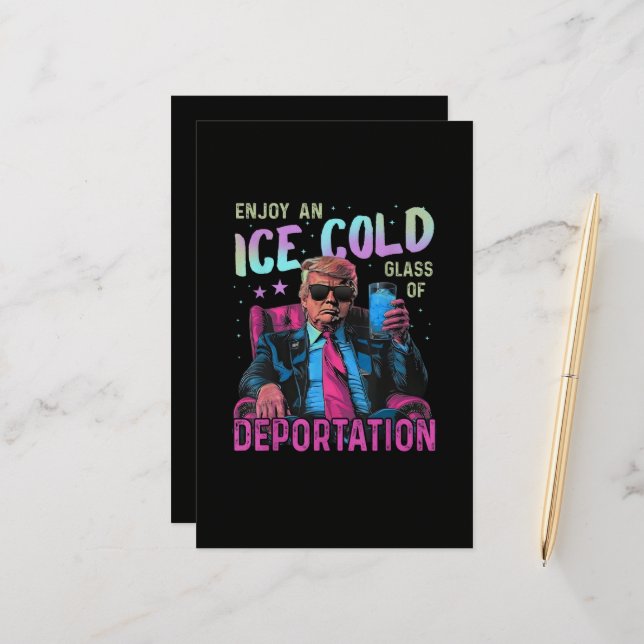 ICE Enjoy an Ice Cold Stationery (Front/Back In Situ)