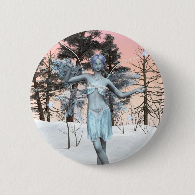 Ice Fairy 6 Cm Round Badge (Front)