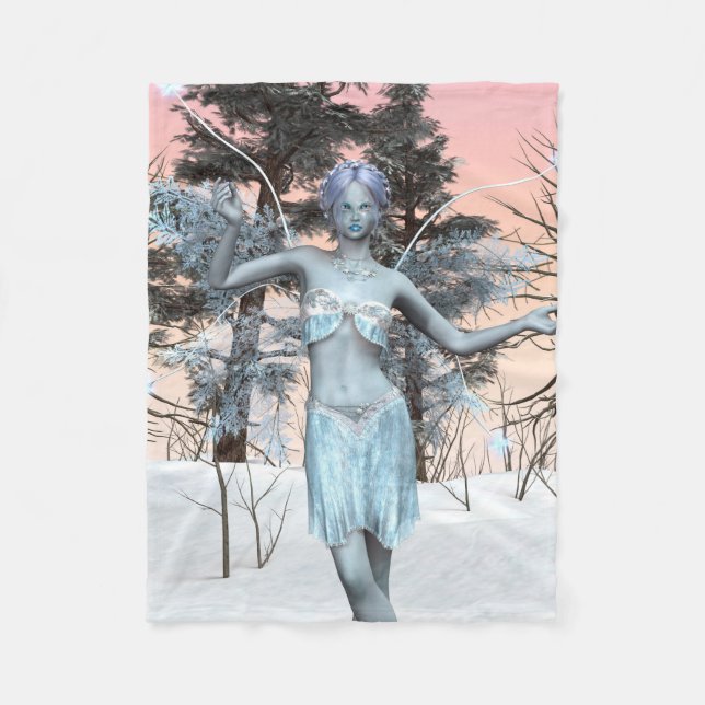 Ice Fairy Fleece Blanket (Front)