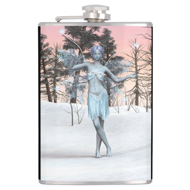 Ice Fairy Hip Flask (Front)