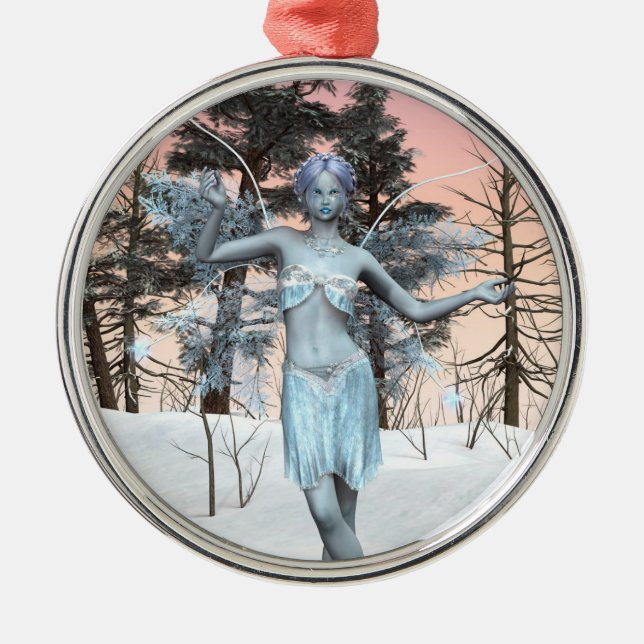 Ice Fairy Metal Ornament (Front)